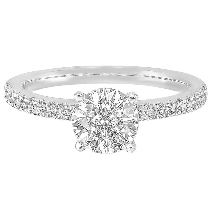 18KT White Gold 1.1ctw Diamond Engagement Ring