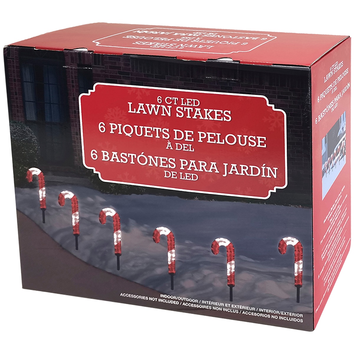 LED Candy Cane Lawn Stakes Set of 6 Costco Australia