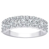 18KT White Gold 1.00CTW Round Brilliant Cut Diamond Anniversary Ring