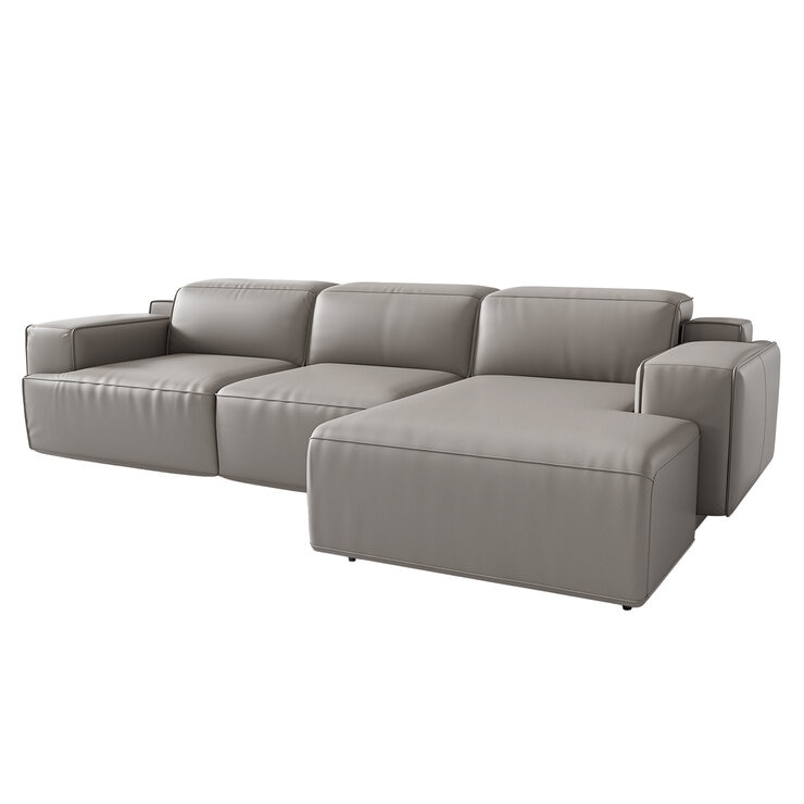Valencia Valentina Leather Recliner Sectional Lounge With Right Chaise