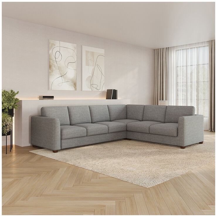 Thomasville 3 Piece Fabric Convertible Sectional With Storage Seat