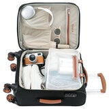 Tosca Park Avenue 3 Piece Luggage Set Black Tan