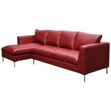 Moran Pico 3.5 Seater Sofa With Left Chaise Berry Silver