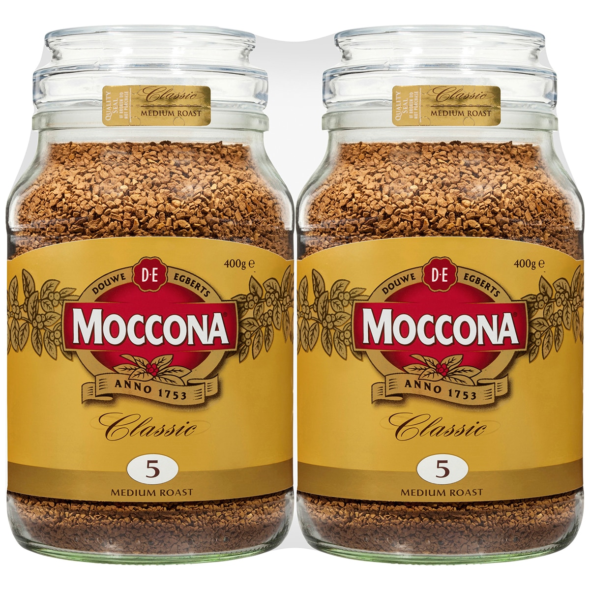 Moccona Classic Medium Roast Coffee 2 x 400g