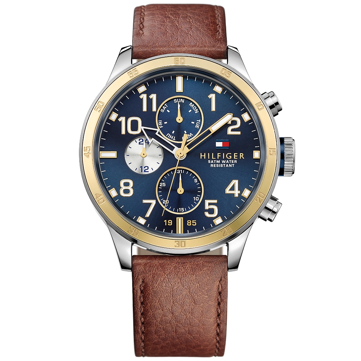 Tommy Hilfiger 1791137 - Men's TT Navy DL Leather Watch