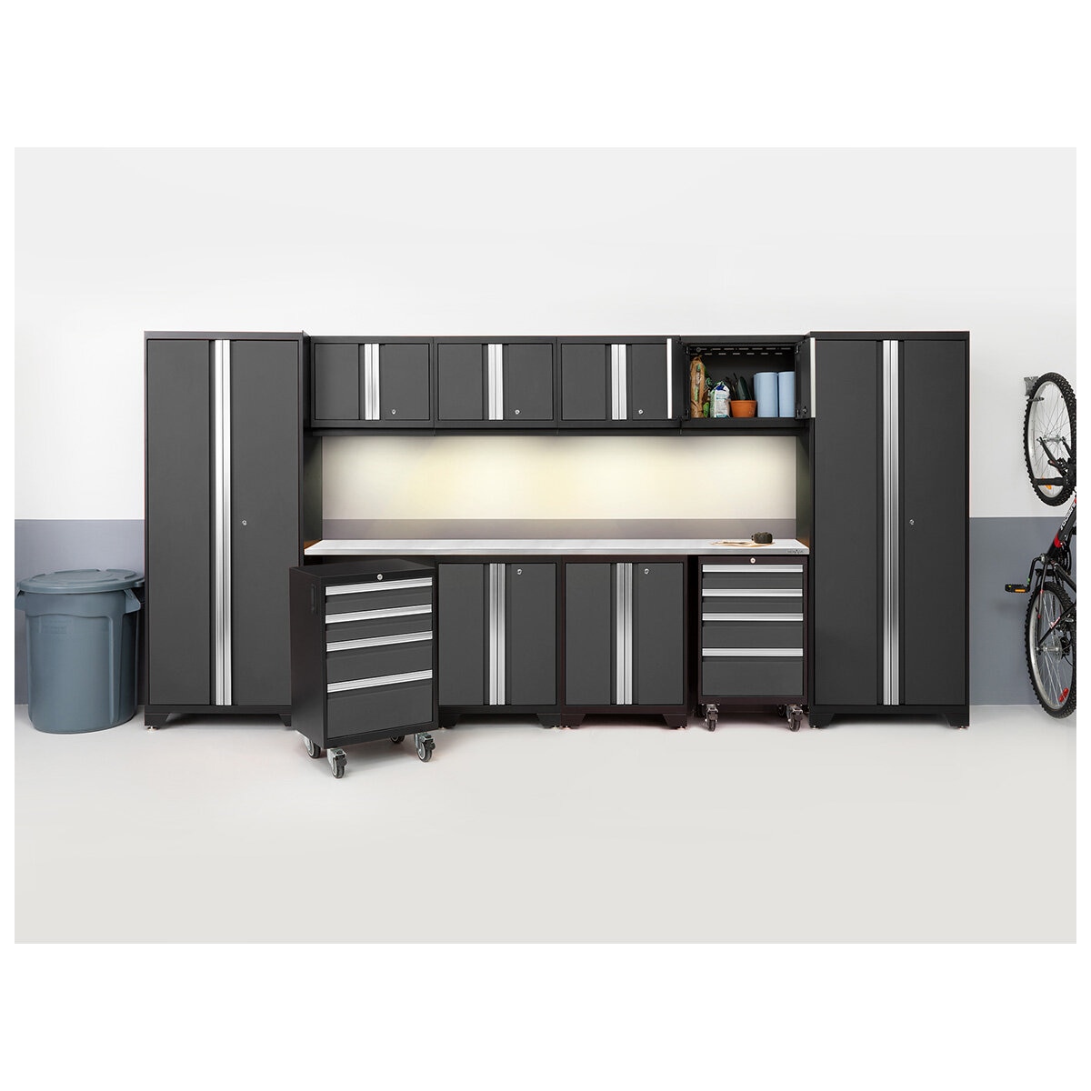 NewAge Products Bold 3.0 Series Storage Cabinet 12 Piece Set Grey 50411