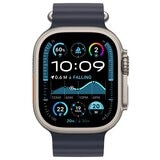 Apple Watch Ultra 2 GPS + Cellular 49mm Natural Titanium Case With Navy Ocean Band
