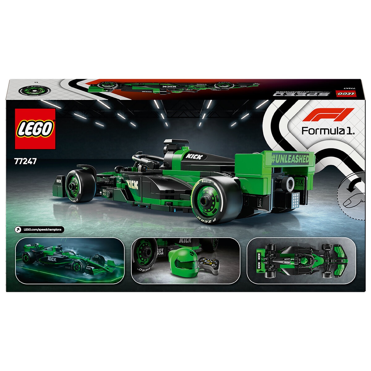 LEGO Speed Champions KICK Sauber F1 Team C44 Race Car 77247
