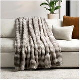 House & Home Bubble Faux Fur Throw 152cm x 177cm