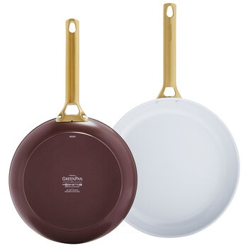 GreenPan Ceramic Non-Stick Frypan 2 Piece Set 26cm And 30cm Choc Truffle