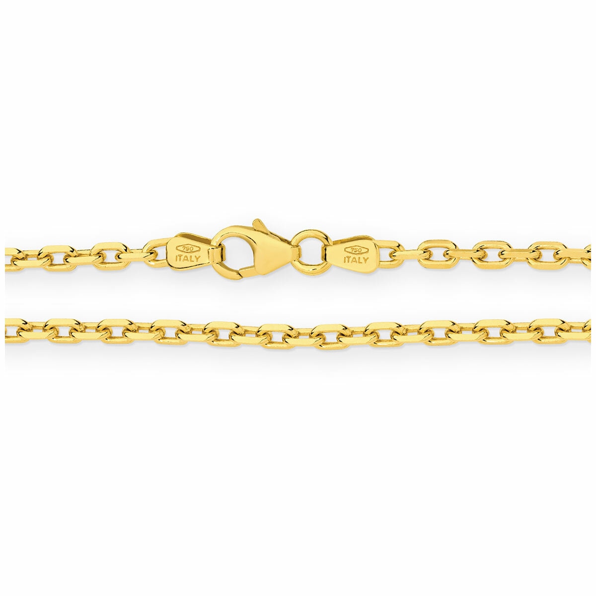 18KT Yellow Gold Diamond Cut Anchor Chain