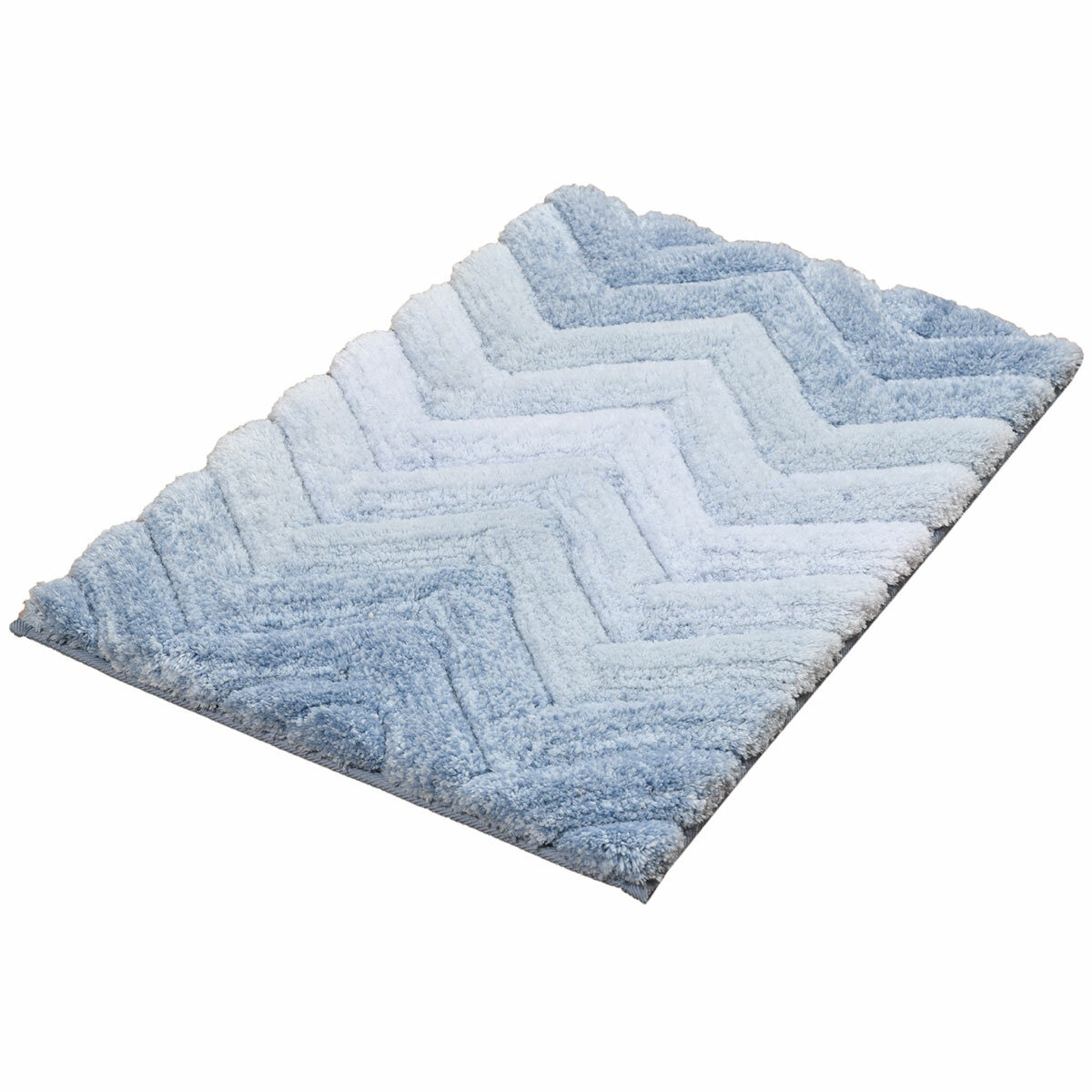 Riviera Homes Chevron Bath Mat 2 Pack New Blue