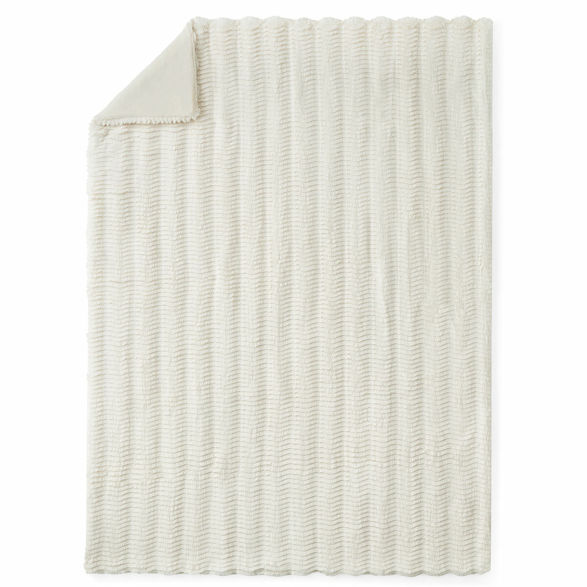 Casual Living Faux Fur Throw 127cm x 177cm Ivory