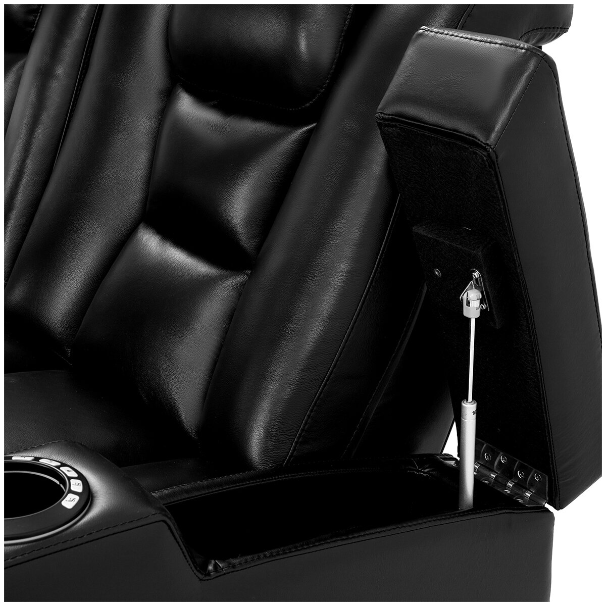 Valencia Theater Seating Venice 2 Seater Recliner Black