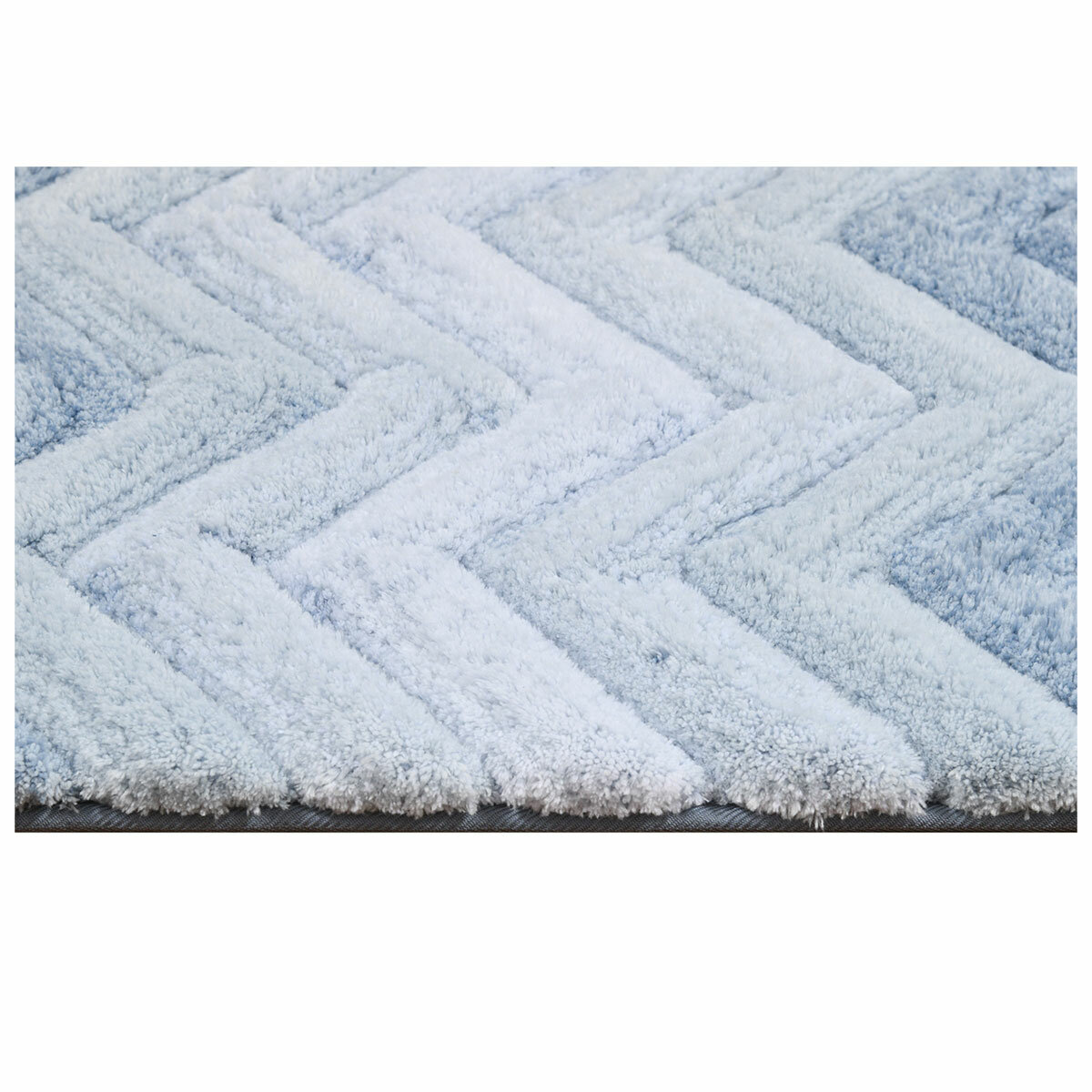 Riviera Homes Chevron Bath Mat 2 Pack New Blue