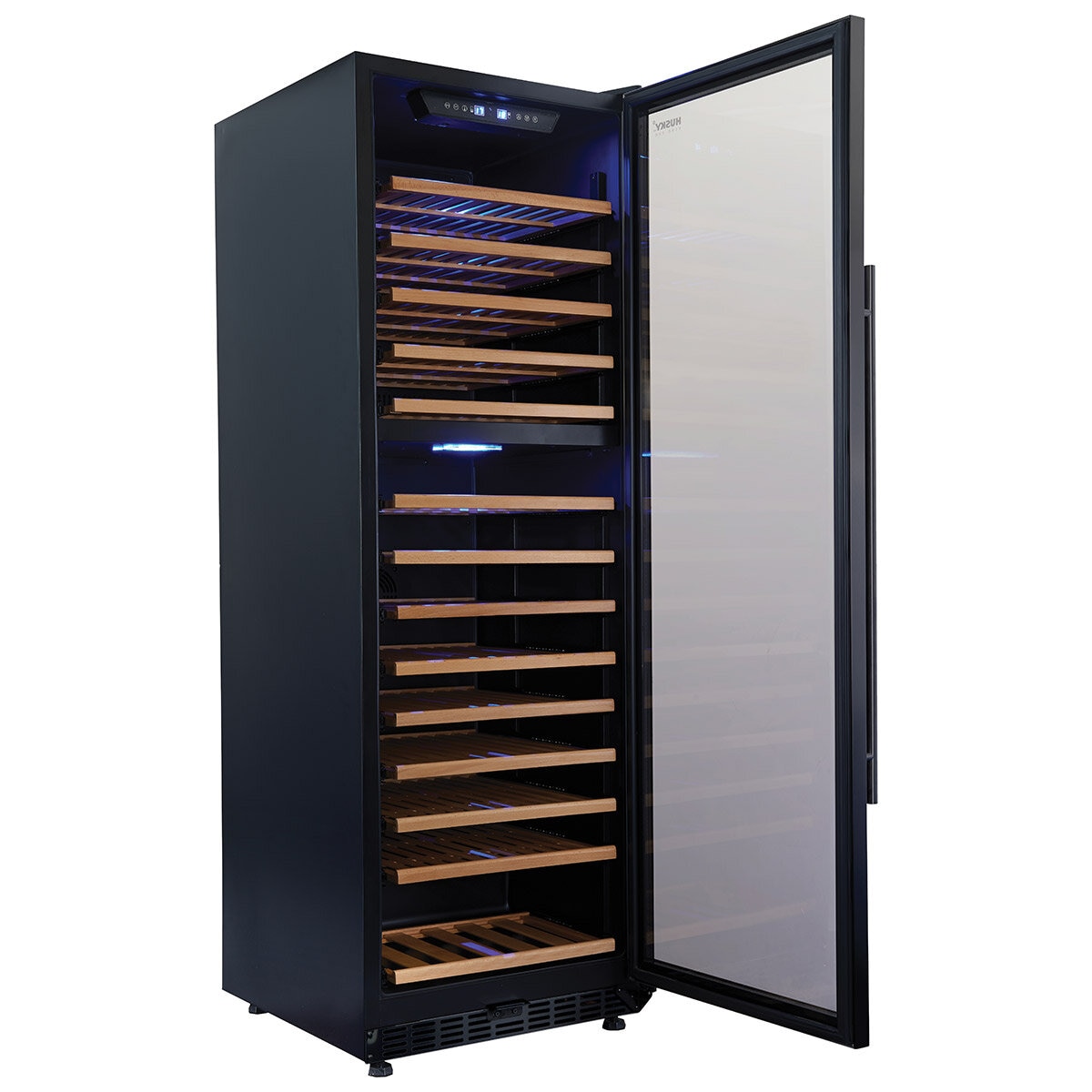 Husky Vino Pro 440L Dual Zone Freestanding Wine Fridge Black
