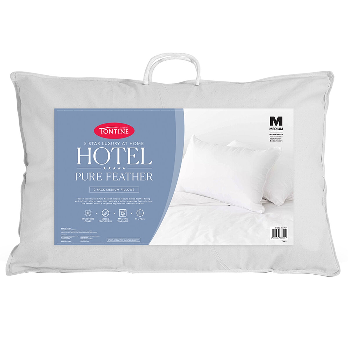Tontine Hotel Pure Feather Pillow 2 Pack