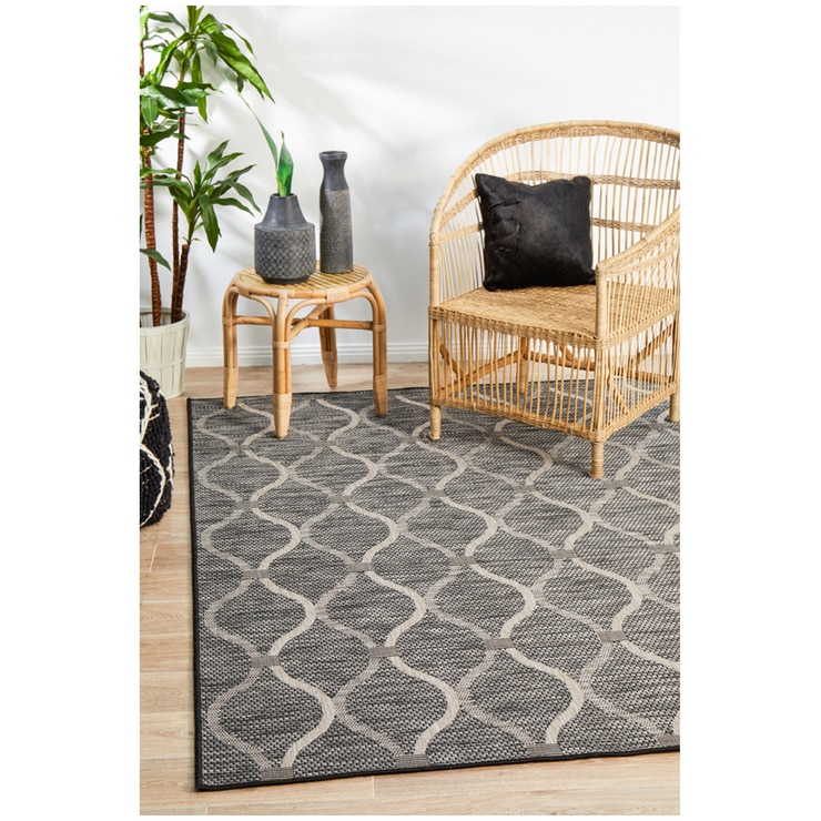 Rug Culture Terrace 5501 Black Indoor/Outdoor Rug 230 x 160 cm Costco