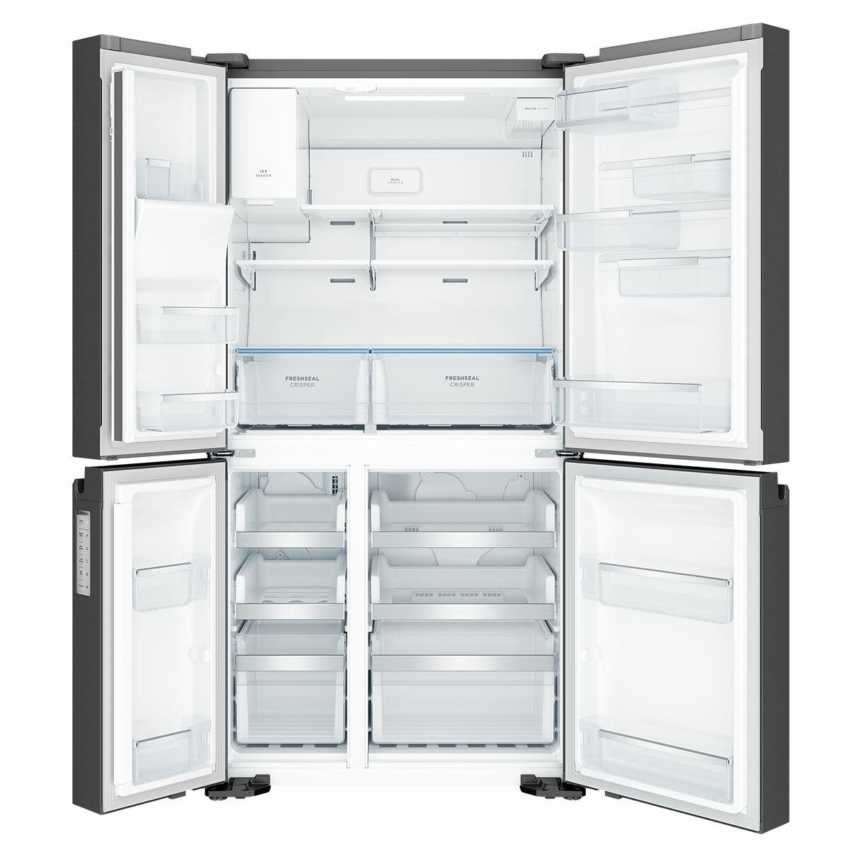 Westinghouse 609L French Quad Door Fridge Matte Black WQE6170BB Westinghouse 609L French Quad Door Fridge Matte Black WQE6170BB