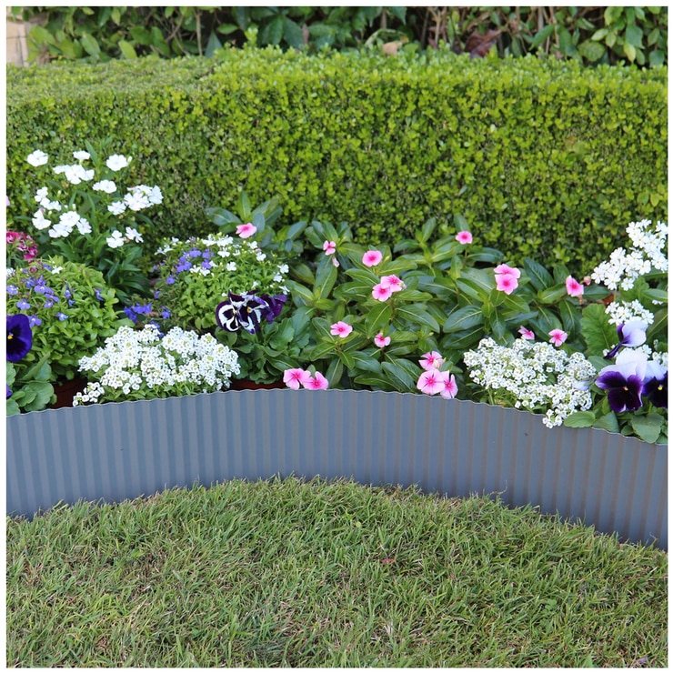 Greenlife Metal Garden Edging Roll 2 x (6m x 150mm) Slate Grey Costco