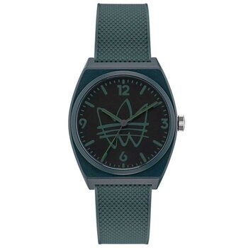 Adidas Originals Project Two Black Dial Green Resin Strap Analogue Watch AOST22566
