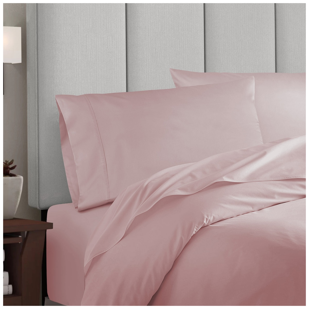 Bdirect Royal Comfort - Balmain 1000TC Bamboo cotton Quilt Cover Sets (King) - Blush