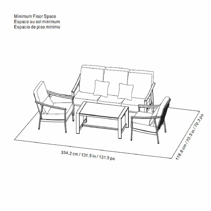 Agio Stinsley 4 Piece Seating Set