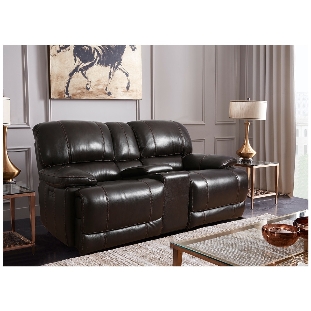 Cheers Leather Power Reclining Loveseat Costco Australia