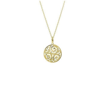 18KT Yellow Gold Reversible Medallion Pendant