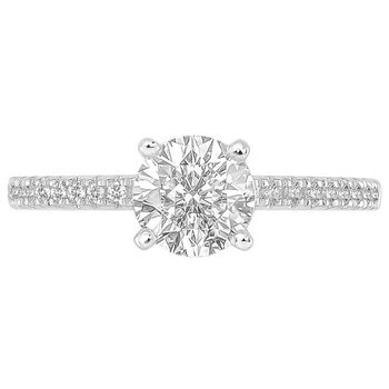 18KT White Gold 1.10ctw Diamond Engagement Ring