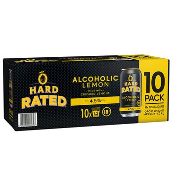 Hard Rated Alcoholic Lemon 10 x 375ml