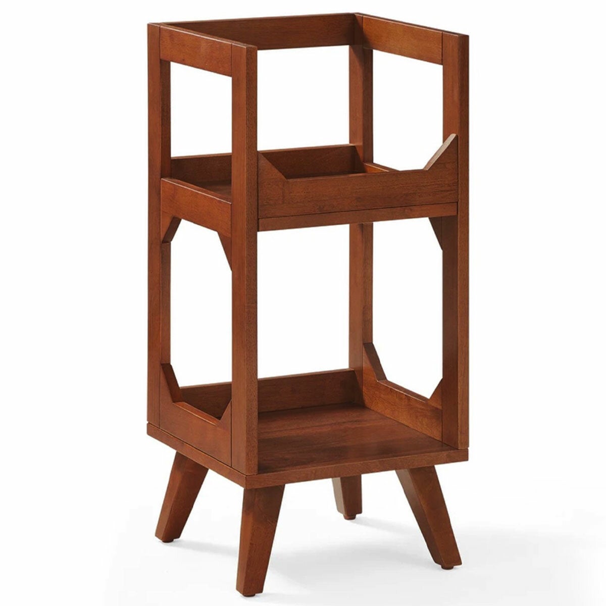 Crosley Asheville Small Vinyl Storage Stand Walnut