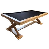 All Table Sports Southern Cross 8ft Pool Table Natural Wood Black Felt