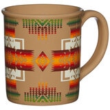 Pendleton Ceramic Mugs 4 Piece Set Camp Stripe Matte