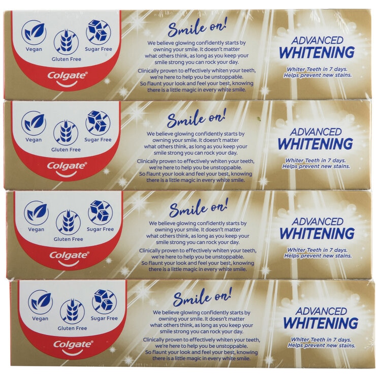 Colgate Advanced Whitening Tartar Control Toothpaste 4 x 200g