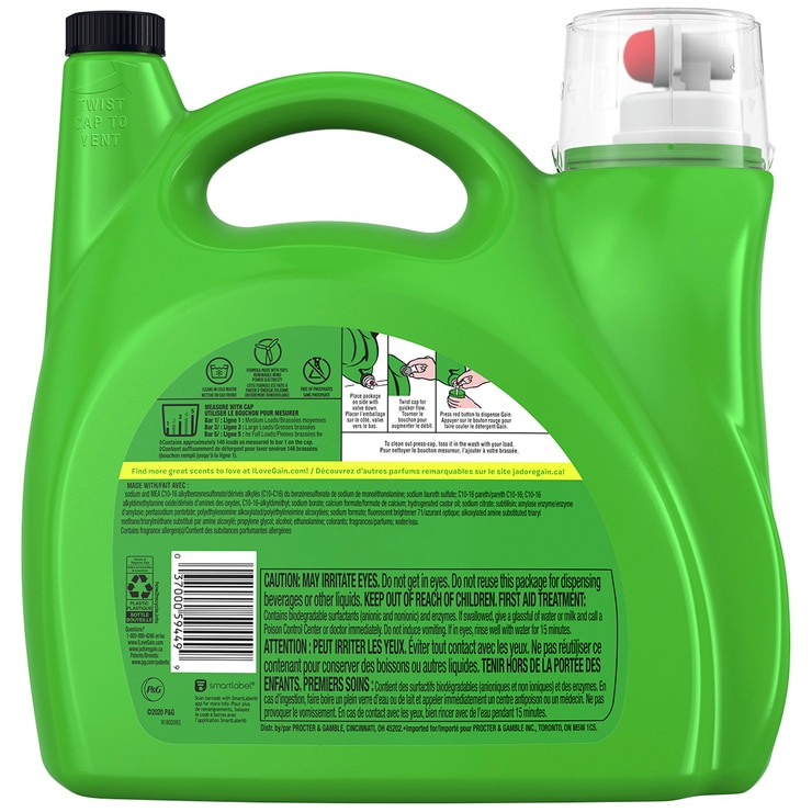 Gain Ultra Concentrated Blissful Breeze Laundry Liquid 5.91L Costco Australia