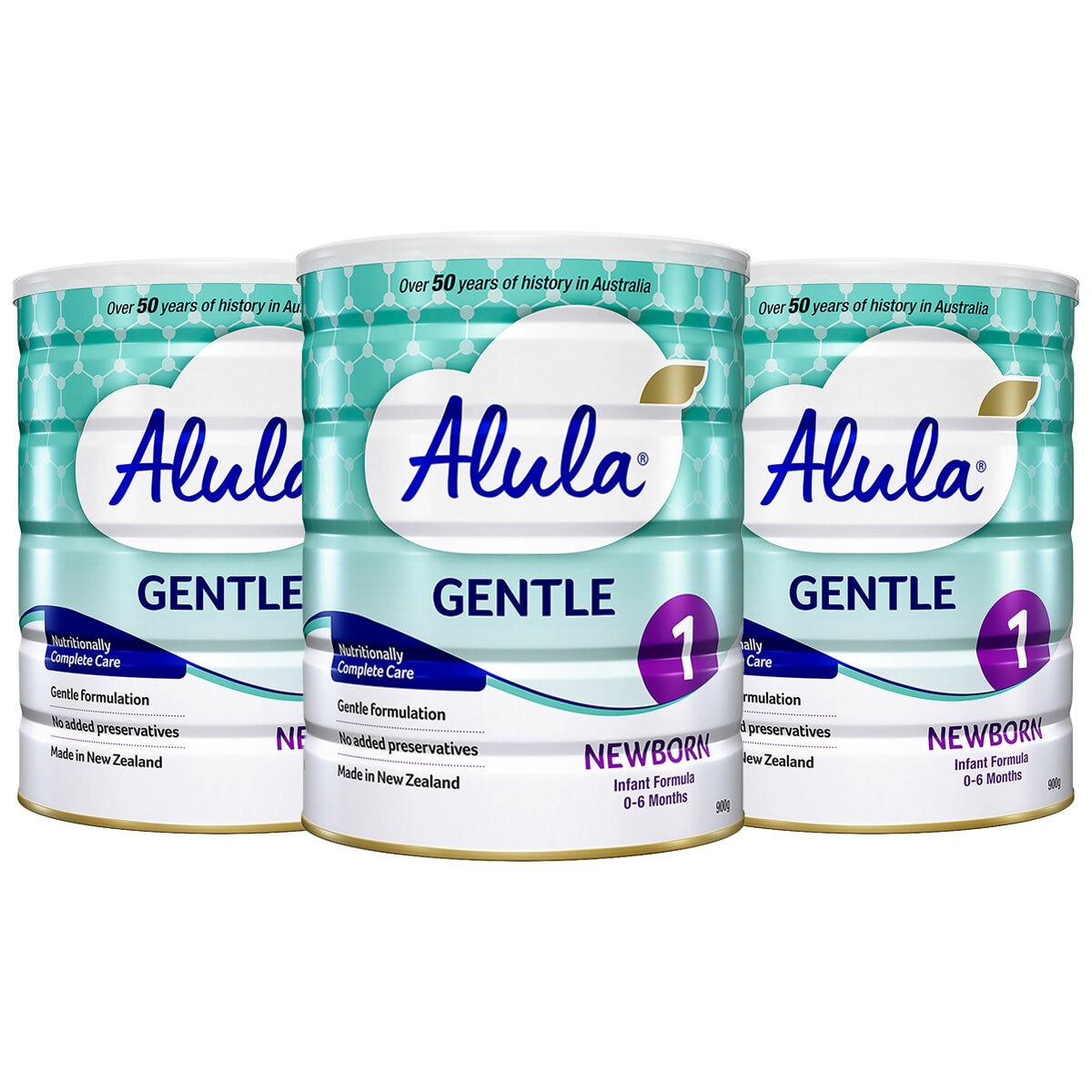 Alula Gentle Stage 1 NEWBORN 0-6 Months 3 x 900g