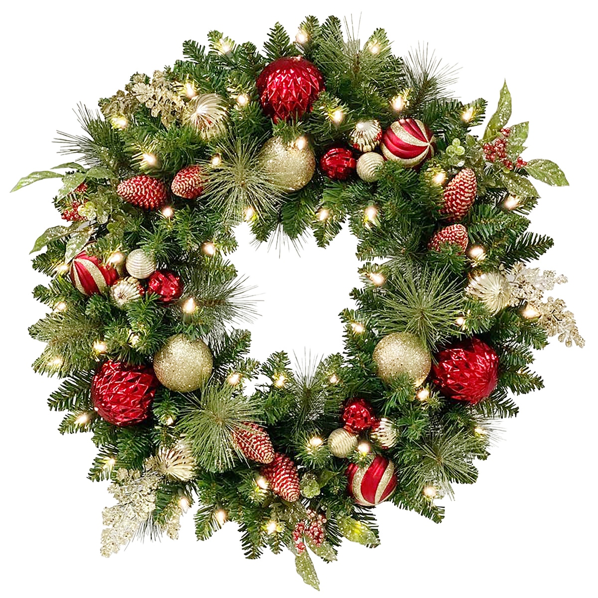 PreLit Wreath with 50 LED Lights 60cm Costco Australia