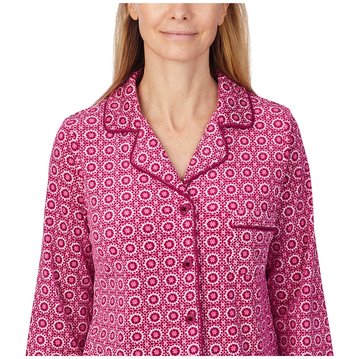Carole Hochman Women's 2pc PJ Set - Red Print