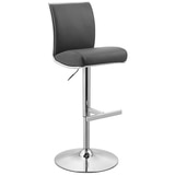 Whalen Gas Lift Barstool 8 regent Grey Leather