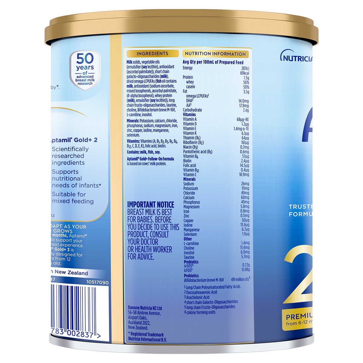 Aptamil Gold+ Stage 2 Infant Formula 6-12 Months