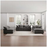 Aiden & Ivy 6 Piece Fabric Modular Sectional