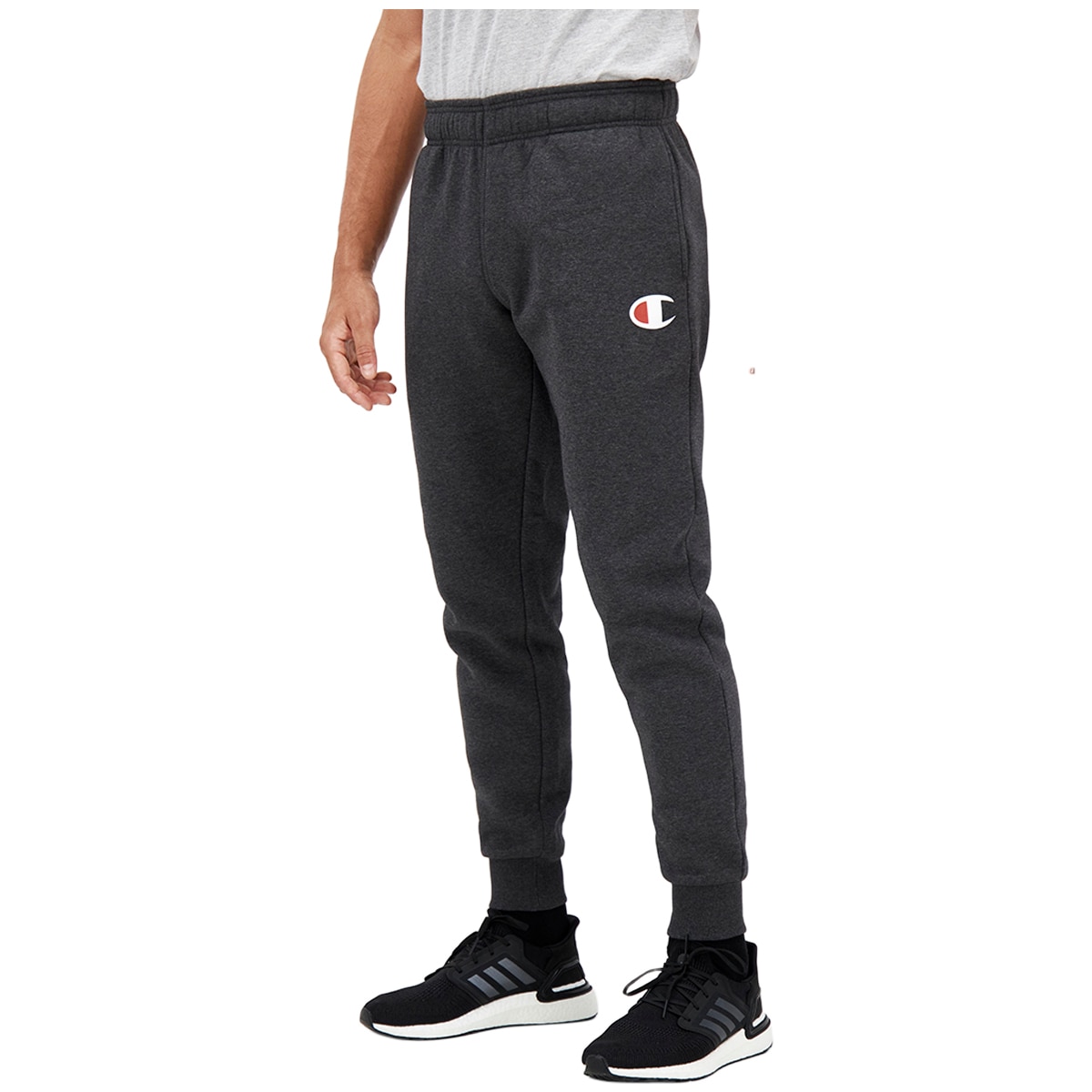 Champion Men's C Logo Cuff Pants Heather Granite | Costco...