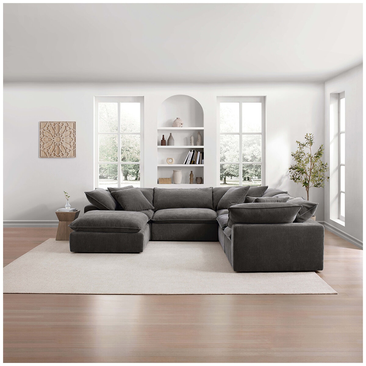 Aiden & Ivy 6 Piece Fabric Modular Sectional