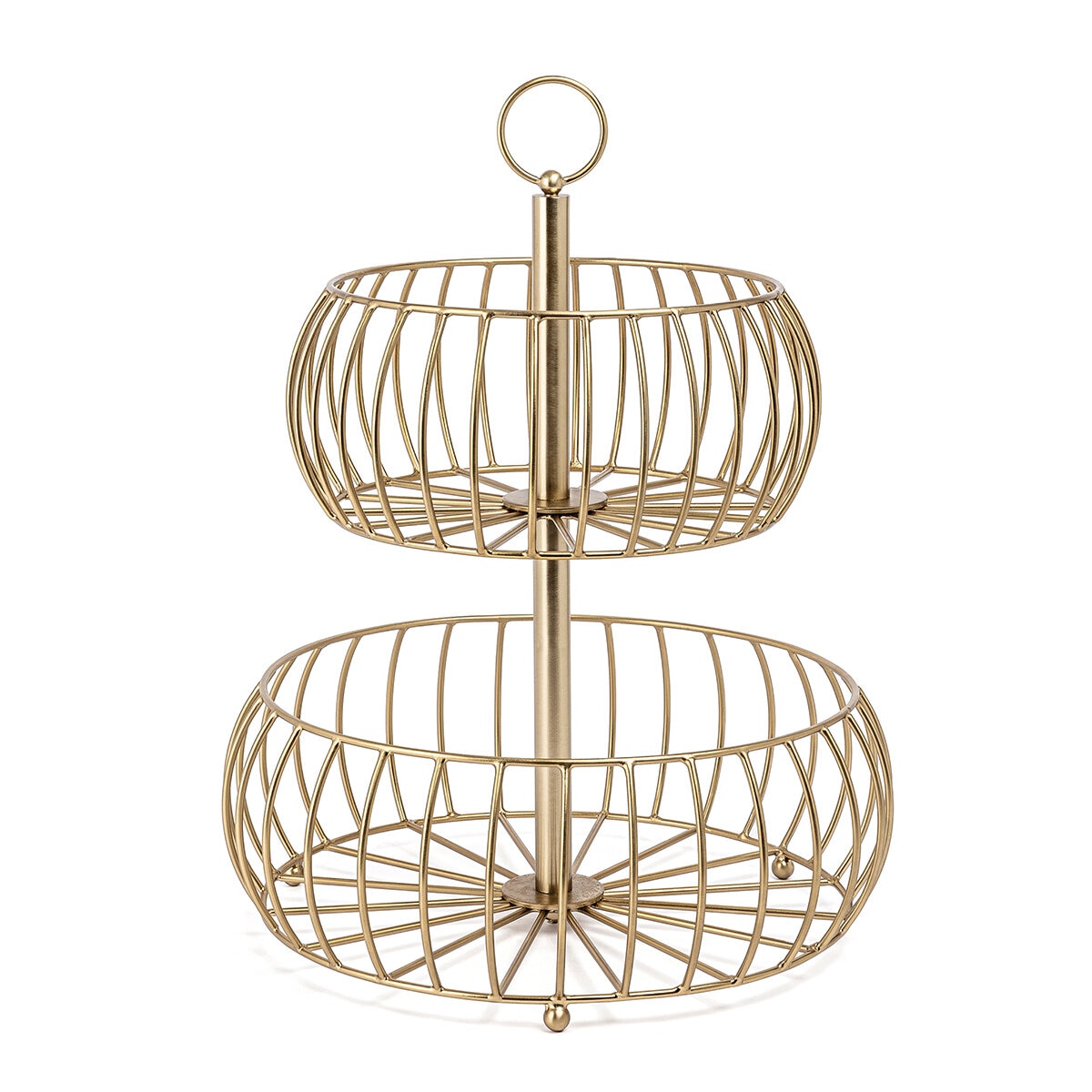 over and back Golden Fruit Basket 2-Tier over and back Golden Fruit Basket 2-Tier