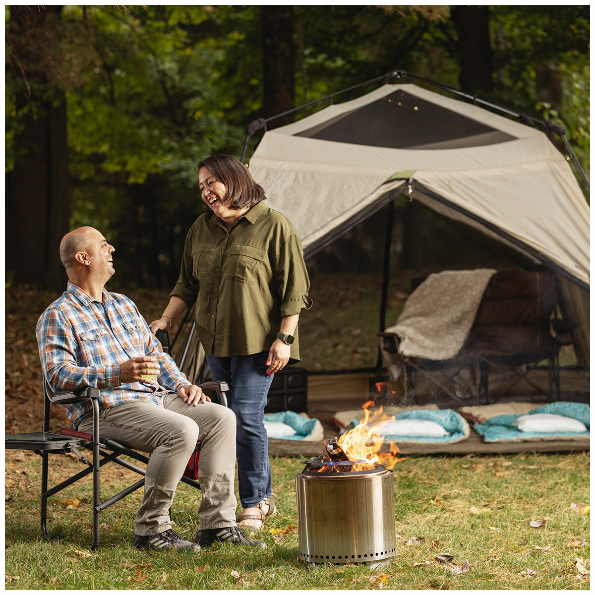 Timber Ridge Heated Chair With Side Table
