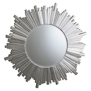 Hudson Living Herzfeld Round Mirror Silver 1000 x 1000 mm