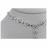18KT White Gold 2.75ctw Diamond Teardrop Necklace