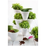 keter Ivy Planters White Green Set 3 Piece