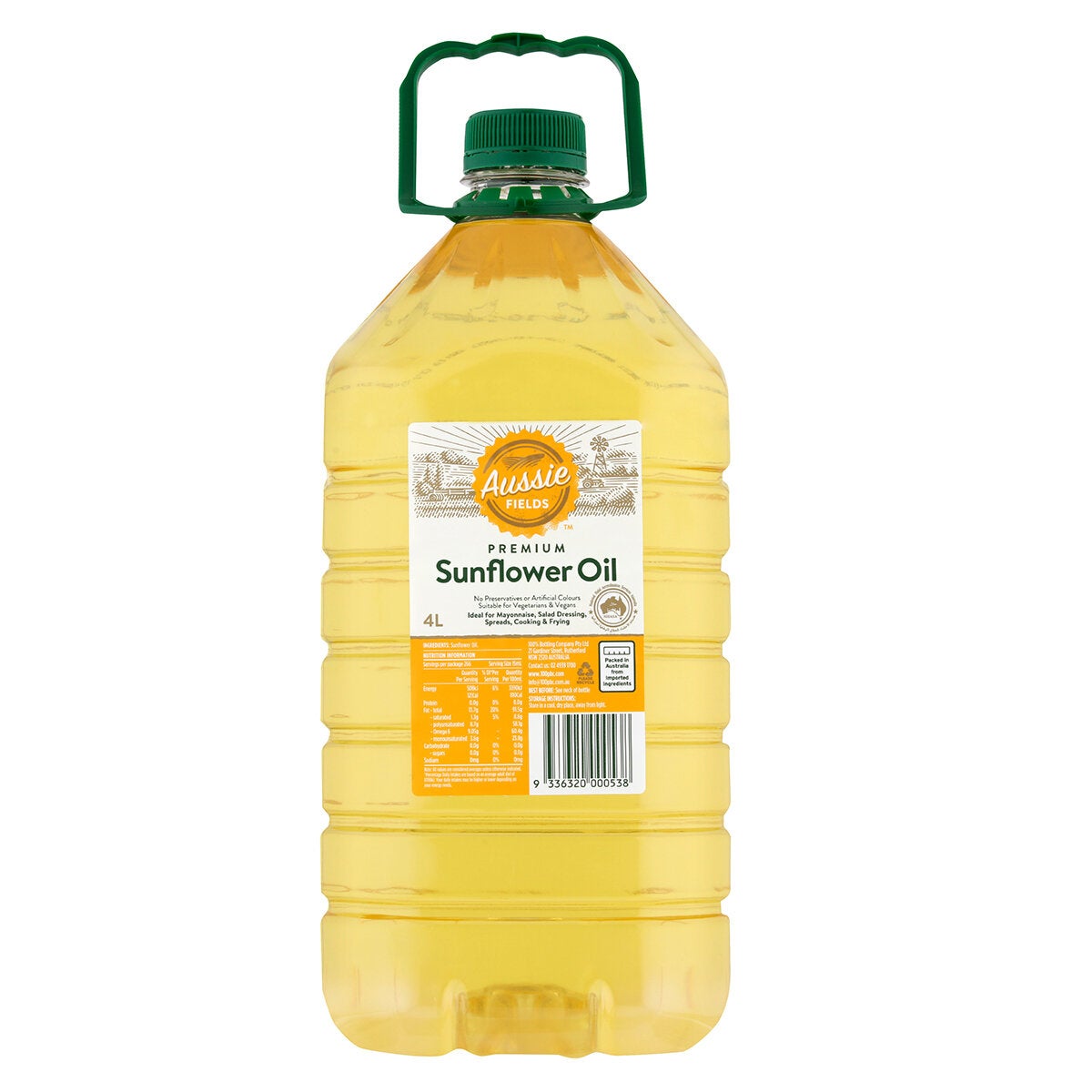 Aussie Fields Sunflower Oil 4L Aussie Fields Sunflower Oil 4L